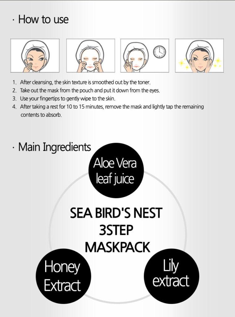 PRIVIA VFC18°C 3STEP MIRACLE AQUA BIRD’S NEST MASK (3 STEP) Skingensis