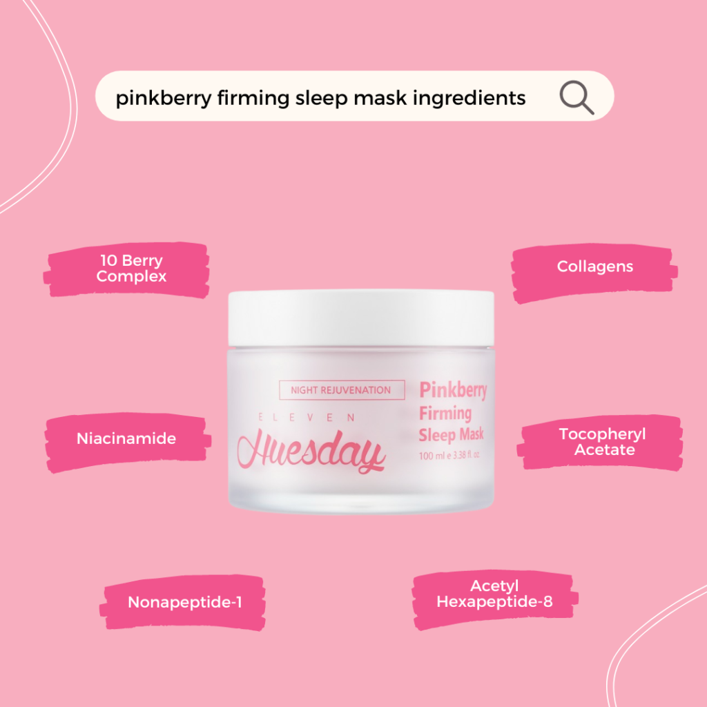 ELEVEN HUESDAY PINKBERRY FIRMING SLEEP MASK Skingensis